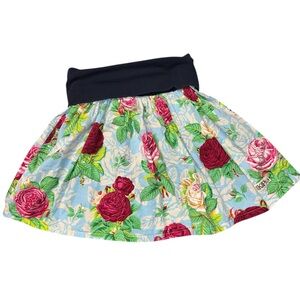 KPea Women’s Pink Flowers Skirt Size XLarge Rare Handmade USA